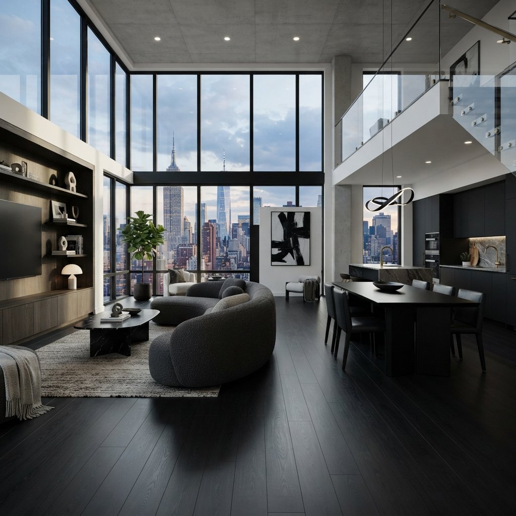 Refined Contemporary Finish Black Bold Vinyl