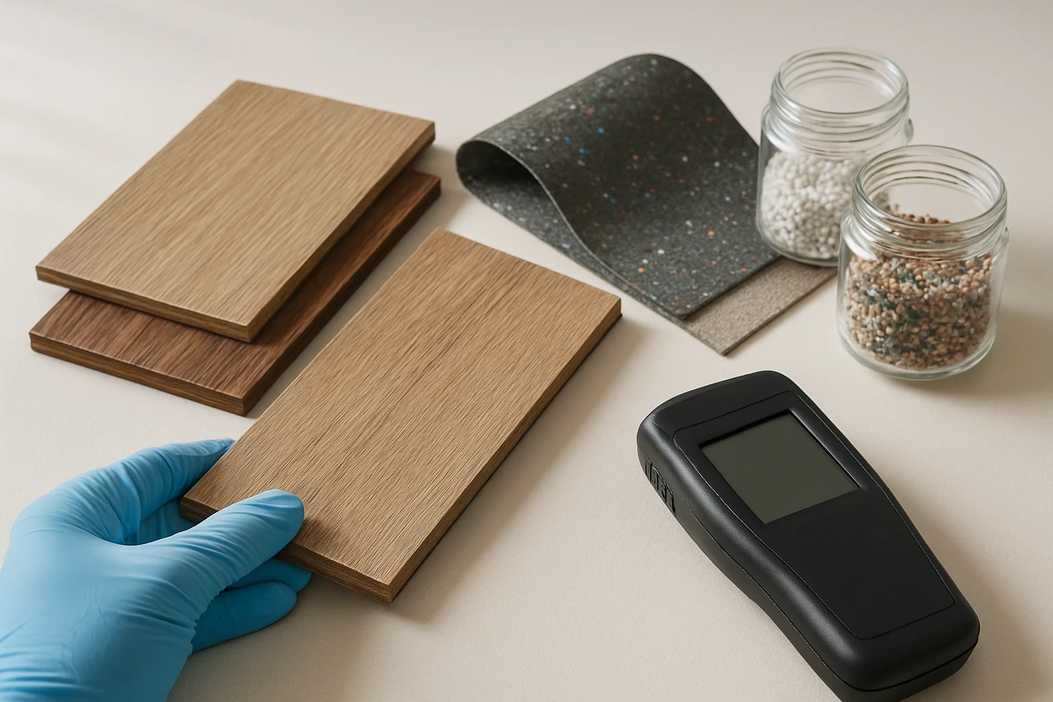 LVT and vinyl recycled samples