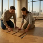 Parquet flooring in Dubai apartment