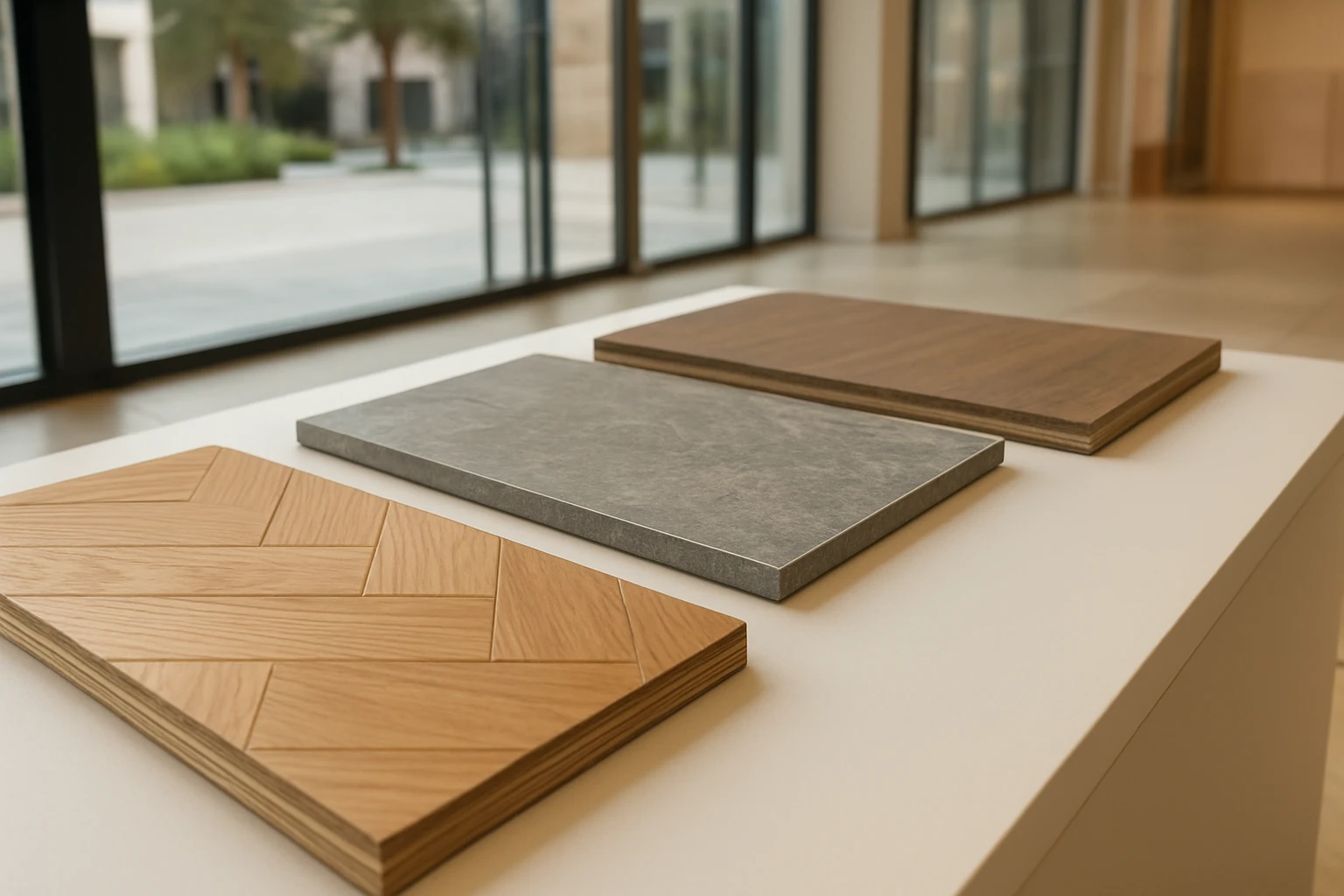 Parquet LVT and laminate samples