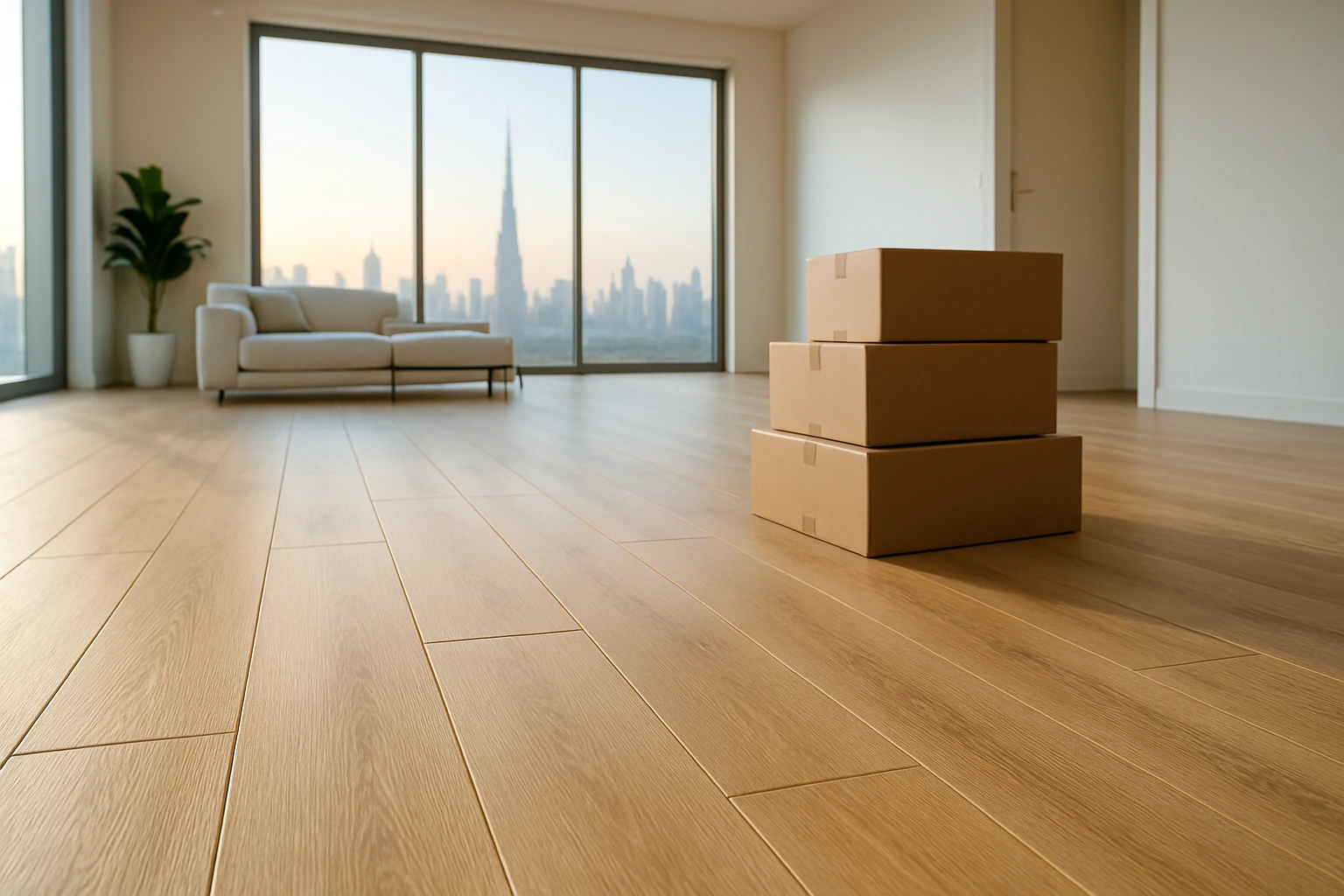SPC flooring in Dubai living room