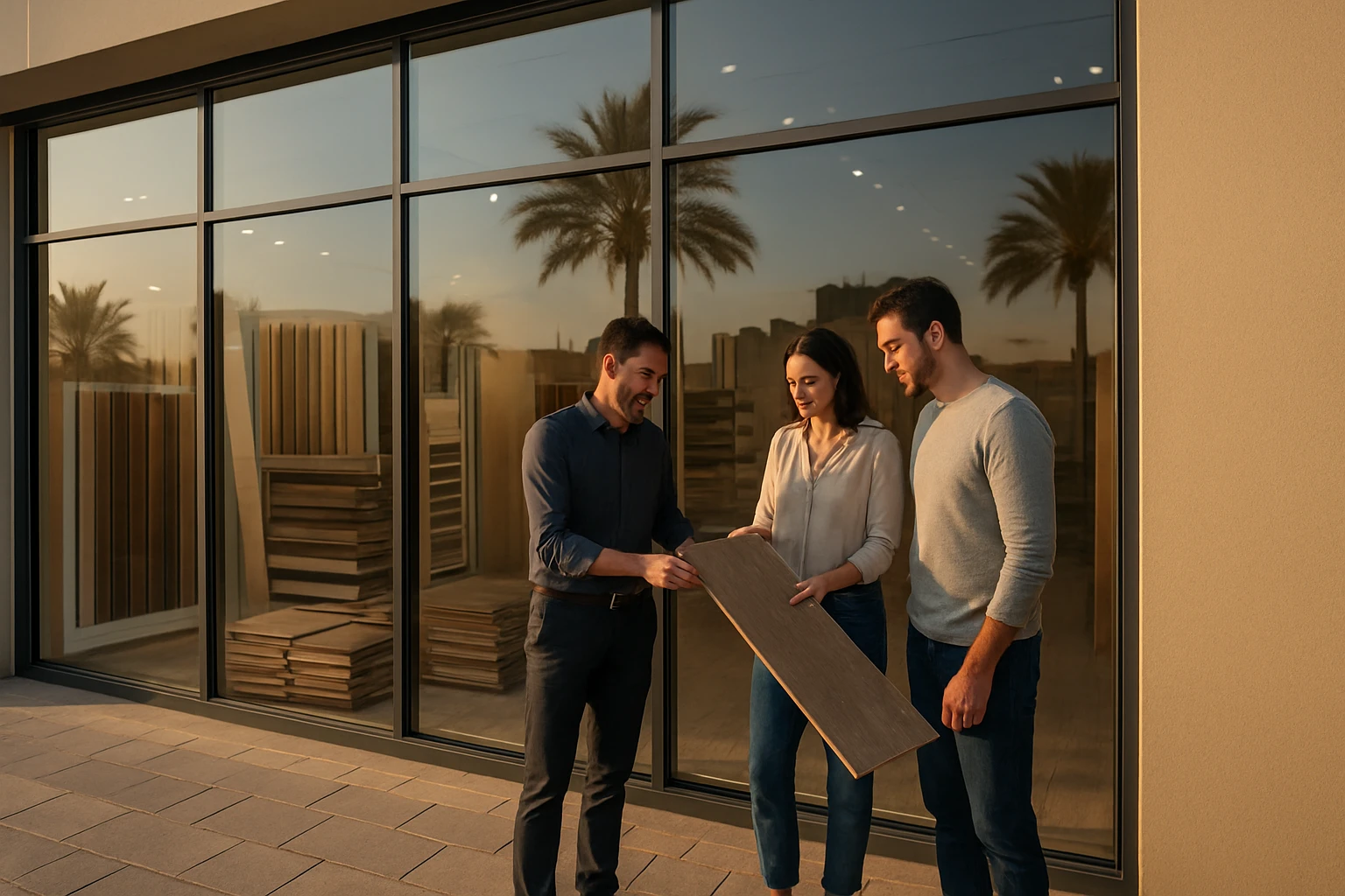 SPC flooring showroom in Dubai